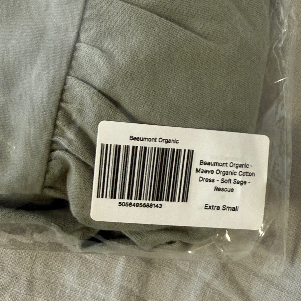 Beaumont Organic Maeve Organic Cotton Dress in Soft Sage - Picture 12 of 12